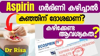 Aspirin During Pregnancy MalayalamEcospirin Pregnancy [upl. by Aterg504]