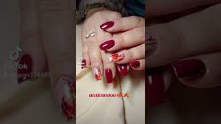 Unghie autunno 🍁🍁🍁🌹💅🏻nails unghie uñas nailart beauty perte foryou refill [upl. by Aisa]