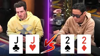 127750 with Three of a Kind at LIVE Cash Game [upl. by Aglo258]