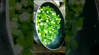 Quick lady finger recipe  bhindi ki sabji ytshorts ladyfinger shortsfeed [upl. by Katonah]