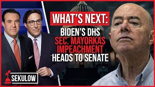 WHAT’S NEXT Biden’s DHS Sec Mayorkas Impeachment Heads to Senate [upl. by Joela]