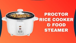 Proctor Silex Rice Cooker amp Food Steamer 37534NR Review [upl. by Rockie]