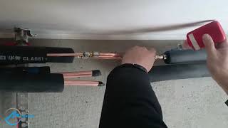 How to use Propress Tool to Install the Air Conditioning Insulated Copper Pipe [upl. by Rhetta254]