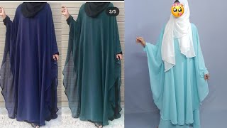 Double Layer AbayaDouble Layer Hijab Cutting and StitchingDouble Layer Abaya design Abayadesign [upl. by Munster]