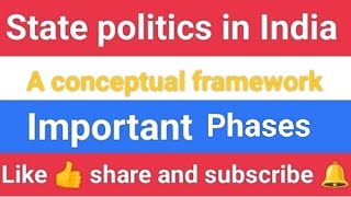 State politics in India conceptual framework detailed explanation [upl. by Buyers]