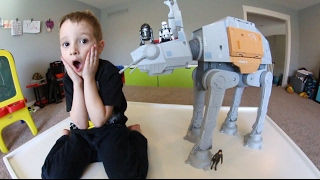 Father amp Son GET FUN GIGANTIC PLAYSET  NERF FIRING Star Wars AT  ACT [upl. by Nostets818]