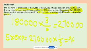 INCOME FROM SALARY retainment benefits commuted pension encashment of earned leave VRS benefits [upl. by Fielding14]