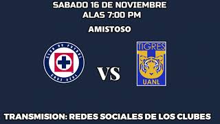 CRUZ AZUL VS TIGRES AMISTOSO [upl. by Laurinda]