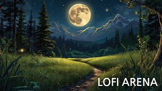 Peaceful Night with Full Moon Sparkling Dew and Fireflies  Relaxing Lofi Ambiance [upl. by Ygief]