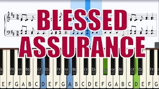 How to play on piano Blessed Assurance Synthesia Piano Tutorial [upl. by Martens]