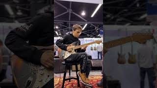 Matteo Mancuso playing Paoletti Guitars at NAMM 2024 [upl. by Gavan]