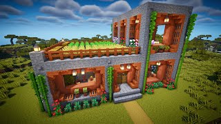 Minecraft How To Build a Stone Acacia House [upl. by Orapma]