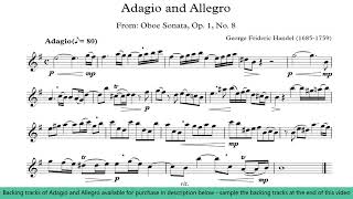 Adagio and Allegro for Alto Saxophone  by George Frideric Handel [upl. by Annairb]