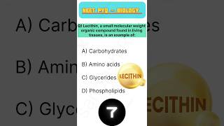 lecithin chapter biomolecules biology neet question pyq mbbs viralvideo shorts short [upl. by Henrique]