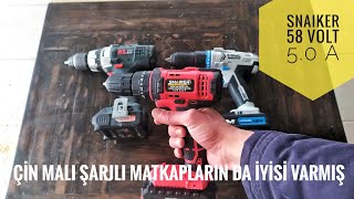 ÇİN MALI ŞARJLI MATKAPLARIN İYİSİ  SNAİKER 58 VOLT 50 A [upl. by Clemmie924]