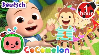 Das Affen Lied  CoComelon  JJs Animal Time Deutsch  Cartoons und Kinderlieder [upl. by Nnanaej]