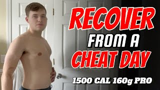 How I Recover From a CHEAT DAY  1500 Calorie 160g Protein Full Day Of Eating [upl. by Inalem]