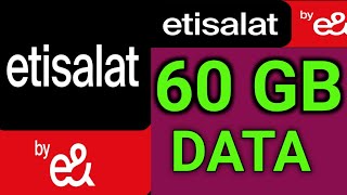 How To Get Etisalat 60 GB Data 60 Day [upl. by Muire]