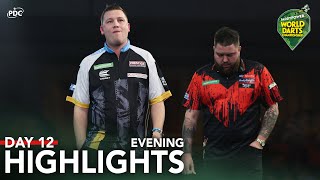 CHAMP DETHRONED  Day 12 Evening Highlights  202324 Paddy Power World Darts Championship [upl. by Ynaffat]