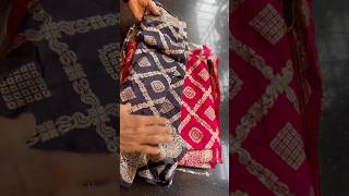 Bandhani saree ytshorts unboxingsaree unboxing [upl. by Leiad]