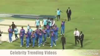 Rohit Sharma waves Sri Lanka flag after India vs bangaladesh Nidahas Trophy final [upl. by Anaujik]