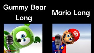 Gummy Bear but Mario Long Version vs Gummy Bear Long Version Comparison [upl. by Tol]