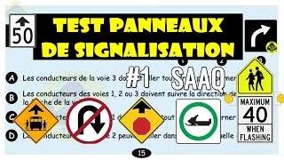 Code de la Sécurité routière 2024  Examen théorique SAAQ Test panneaux de signalisation routière 1 [upl. by Noli]