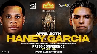 DEVIN HANEY vs RYAN GARCIA  NEW YORK CITY LAUNCH PRESS CONFERENCE [upl. by Ernald]