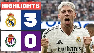 REAL MADRID 3  0 REAL VALLADOLID CF  RESUMEN LALIGA EA SPORTS [upl. by Alburga]