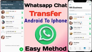 Whatsapp Chat Transfer Android to Android  Transfer Whatsapp data from iphone to Android [upl. by Zumstein]