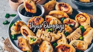 Vegane Dumplings  Gyoza mit Gemüsefüllung  Rezept [upl. by Netsoj]