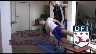 Kraft und Stabilitätstraining mit dem Slingtrainer am Deutschen Fußball Internat [upl. by Attebasile69]