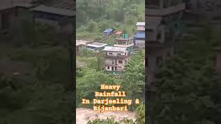 Latest update Heavy rainfall in Darjeeling Bijanbari [upl. by Barrus549]