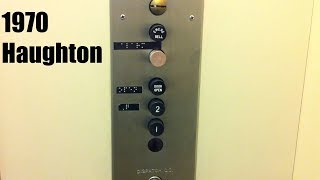 Vintage 1970 Haughton Hydraulic Elevator  Jefferson College Fine Arts Building Hillsboro MO [upl. by Analos]