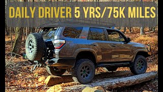 Toyota 4Runner  5 yr 75k mi Review  Daily Driving a Modified Weekend Warrior [upl. by Ainekahs]