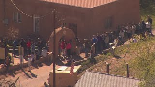 Thousands trek to Chimayo for annual Good Friday pilgrimage [upl. by Kellina]