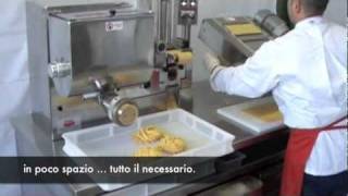 Pastation macchinario per pasta fresca per Ristoranti Gastronomie e piccoli Pastifici [upl. by Ydnec]