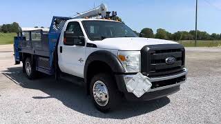 2012 FORD F550 4X4 MECHANICS TRUCK SERVICE 7500LB CRANE LIFTGATE NEW ENGINE FOR SALE [upl. by Ainoloppa295]