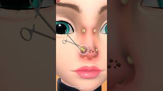 Nose Piercing Infection Care ASMR youtubeshorts shortsvideo viralvideo shorts asmr cartoon [upl. by Jase]