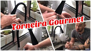 Torneira Gourmet preta flexível cozinha  VALE A PENA TorneiraGourmet [upl. by Rosanne76]