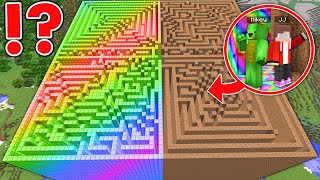 JJ and Mikey Found A TALLEST RAINBOW DIRT MAZE in Minecraft Maizen Mizen Mazien JJ Mikey [upl. by Hairakcaz]