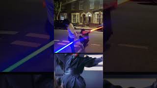 Darth Maul vs Obi Wan FULL FIGHT side by side starwars starwarsfan darthmaul obiwankenobi [upl. by Zahc]