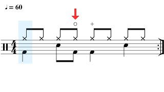 Opening The Hi Hat  12 Grooves For Beginners 🥁 [upl. by Guglielma]