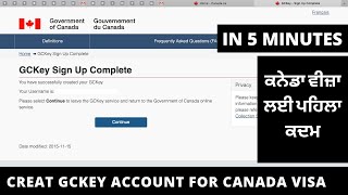 HOW TO CREAT GCKEY ACCOUNT IN 5 MINUTES FOR CANADA VISA  2020  STEP BY STEP  TRAVEL ASSISTANT [upl. by Evita]