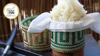 Como preparar Arroz Glutinoso  How to make sticky rice ข้าวเหนียว [upl. by Tansey]