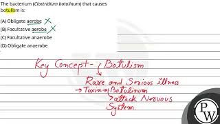 The bacterium Clostridium botulinum that causes botulism is [upl. by Xonel]