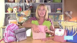 Sewing a three pocket bag by Debbie Shore [upl. by Englebert104]