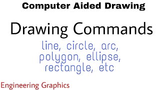 3 CAD  Drawing Commands  Most Important [upl. by Borchers]