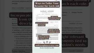 Tailor Your Resume for Each Job [upl. by Millar]