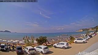 20231005 Arillas Corfu Live Webcam [upl. by Domonic]